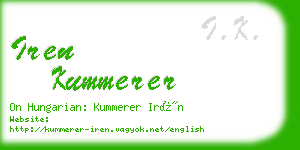 iren kummerer business card